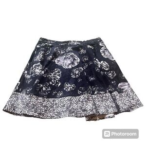 Prabal Gurung by target black paisley skater skirt